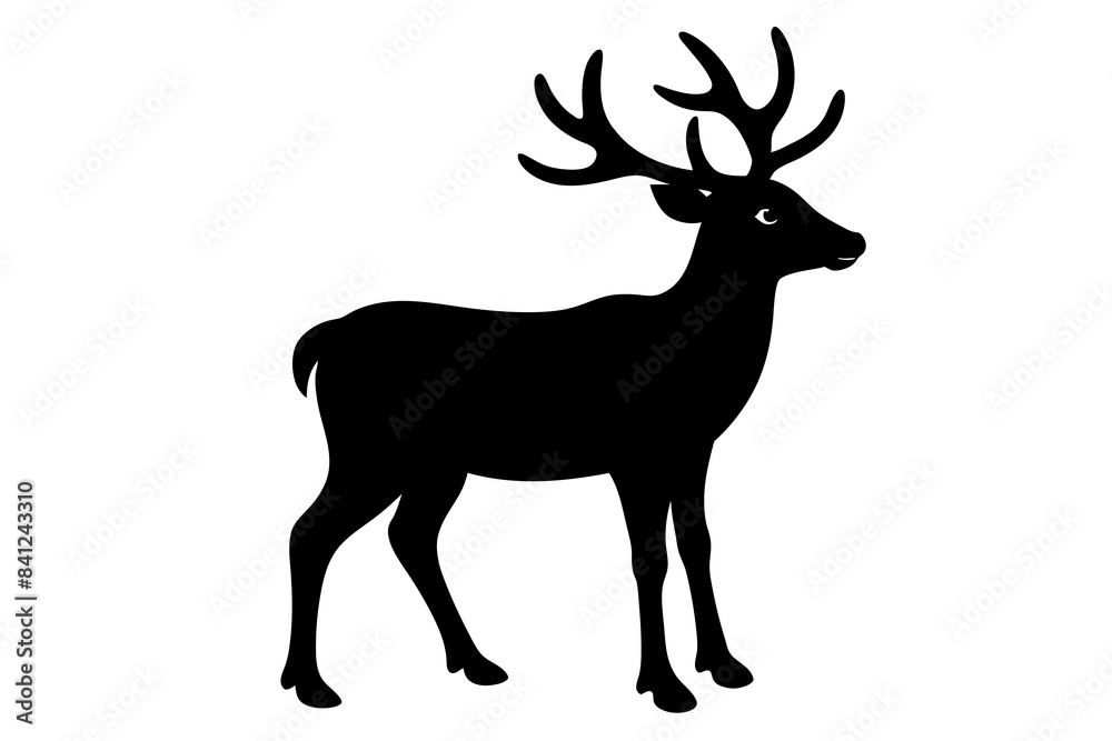 reindeer silhouette vector illustration reindeer silhouette vector illustration