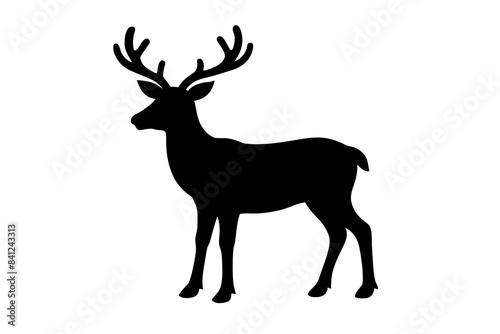 reindeer silhouette vector illustration