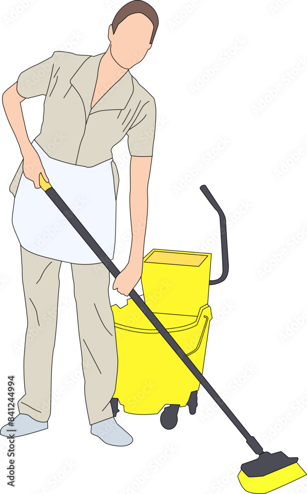 Cleaning service Flat Design Vector Illustration Cleaning service Flat Design Vector Illustration
