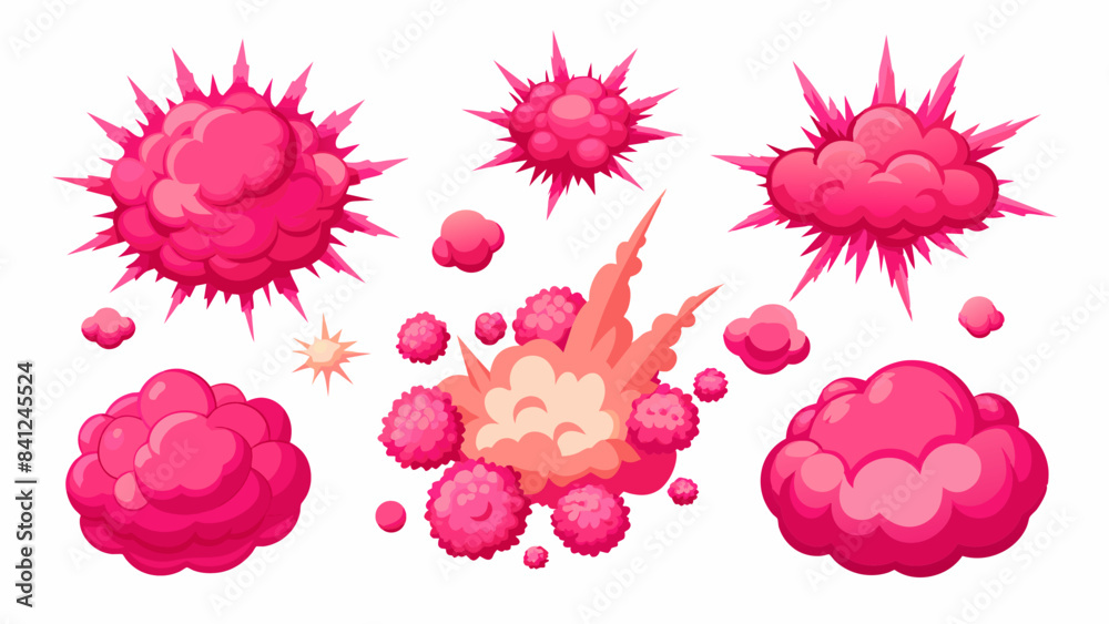 Collection Of Pink Bomb Explosion, Set Of Bomb Explosion
Collection Of Pink Bomb Explosion, Set Of Bomb Explosion