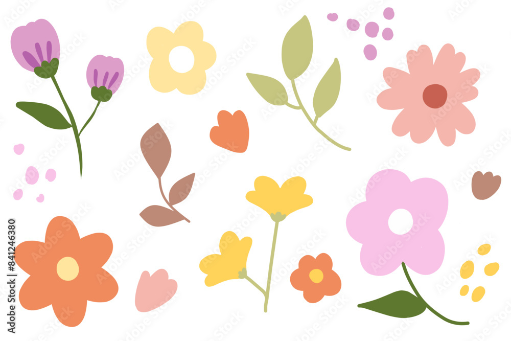 Obraz premium pastel color flower pattern 