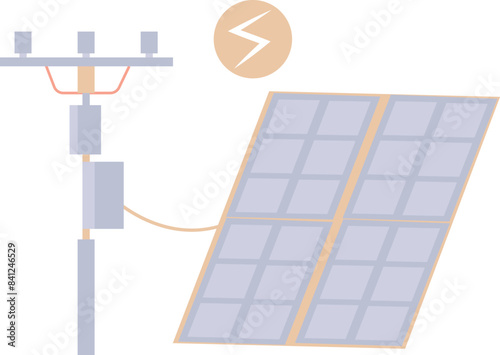 A solar panel is converting solar energy into electricity.