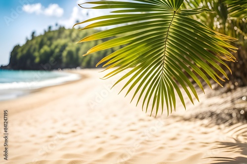 Golden sand of a tropical beach