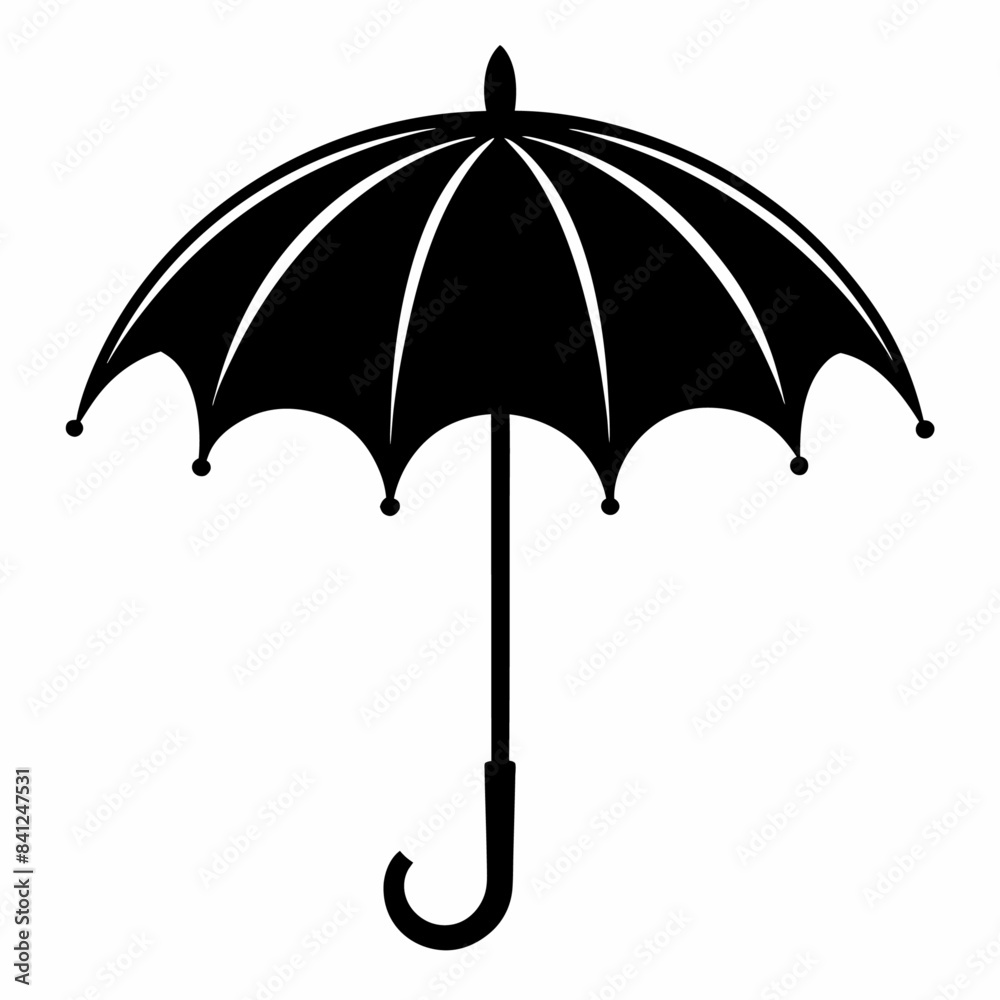 Umbrella black silhouette illustration Umbrella black silhouette illustration