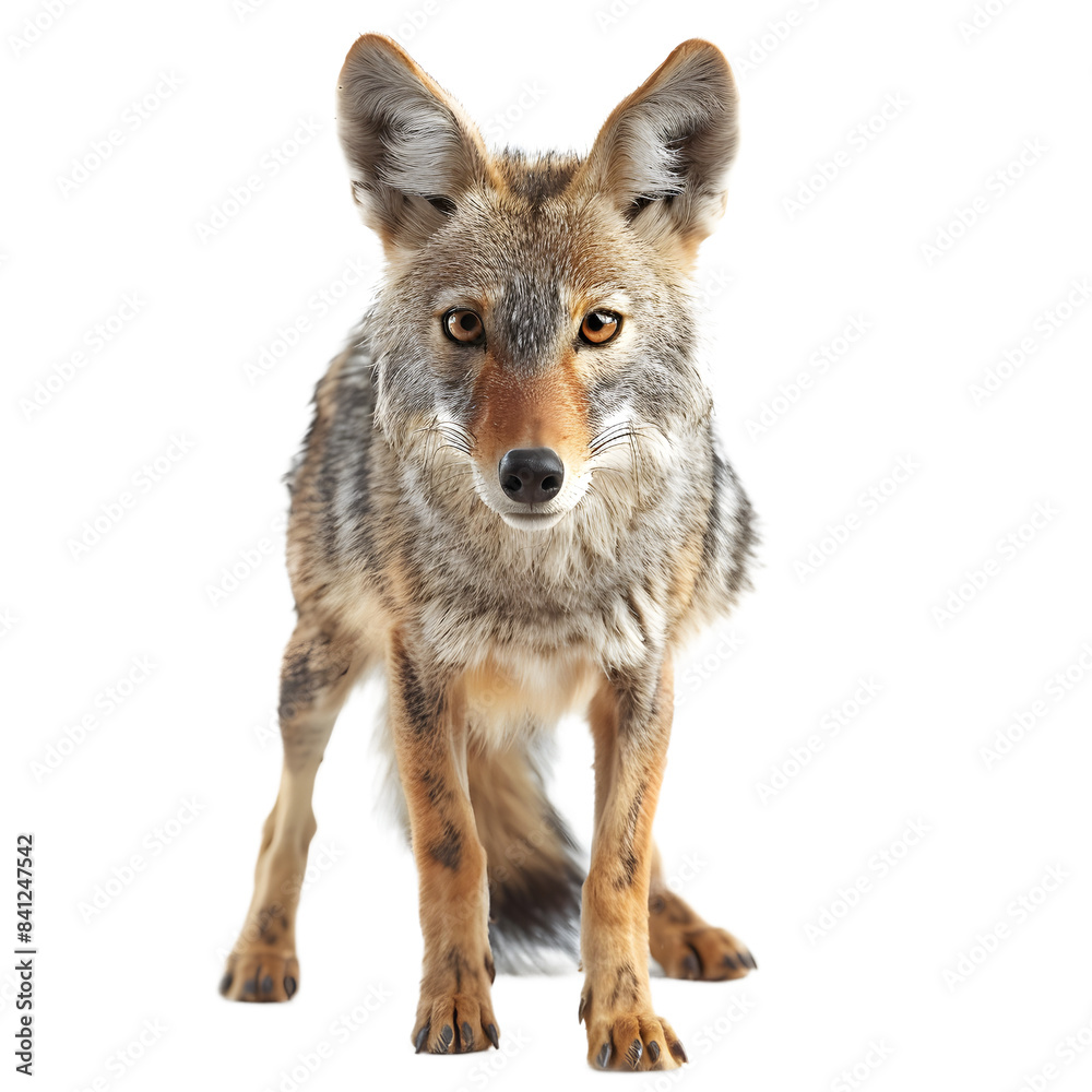 Obraz premium [Transparent Background PNG]Coyote standing on white background