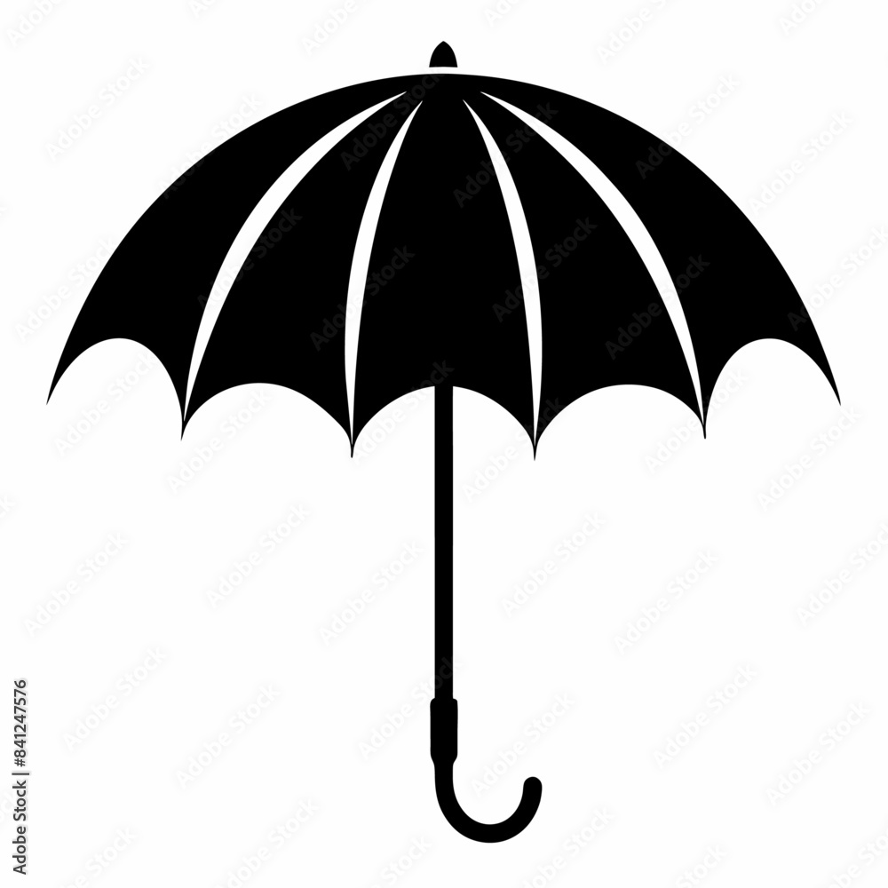 Umbrella black silhouette illustration Umbrella black silhouette illustration