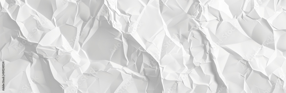 Obraz premium White Crumpled Paper Texture Background