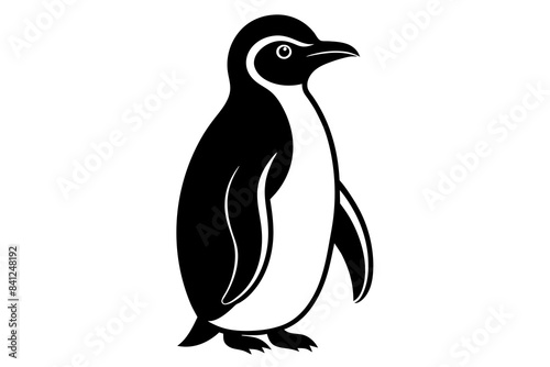 penguin silhouette vector illustration