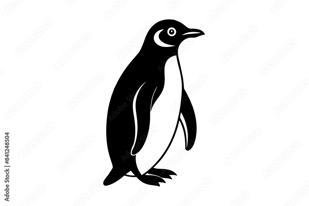 penguin silhouette vector illustration