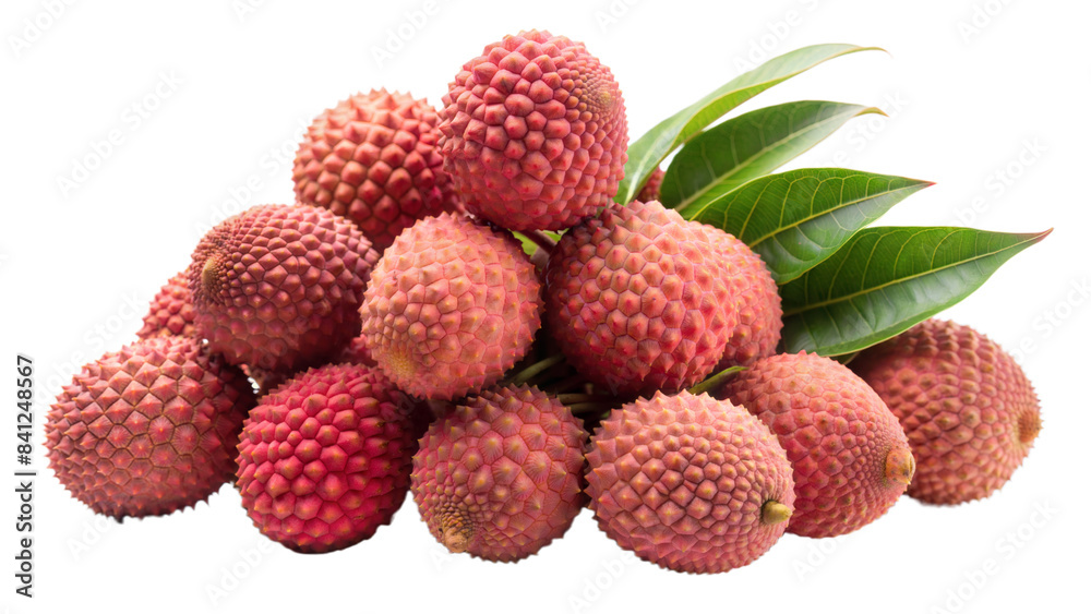 Cluster of lychee isolated on white background Cluster of lychee isolated on white background