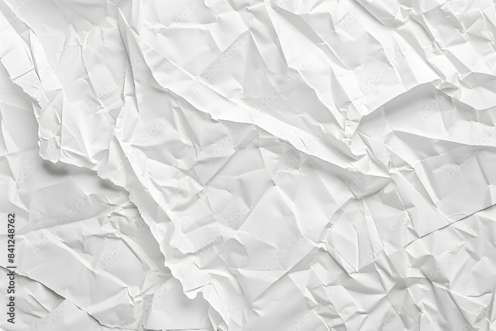 Obraz premium Crumpled White Paper Texture Background