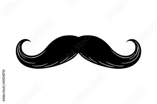 moustache silhouette vector illustration