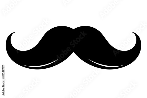 moustache silhouette vector illustration