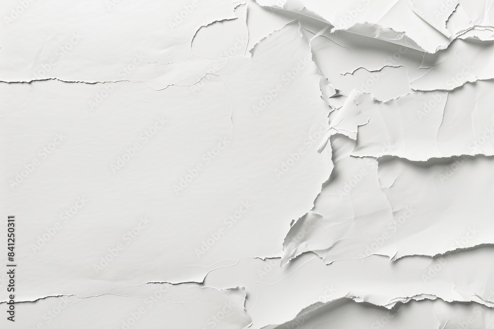 White Torn Paper Texture Background With Copy Space White Torn Paper Texture Background With Copy Space