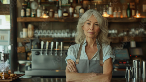 Confident Bartender in a Bar Setting.