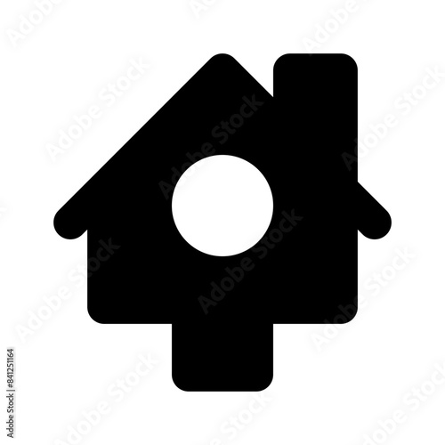 birdhouse home black solid icon