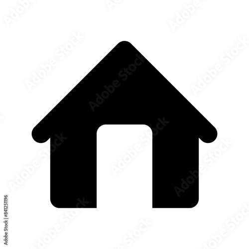 home house building black solid icon