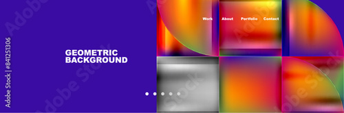 Trendy Simple Round Triangle and Circle with Gradients Abstract Background. Vector Illustration For Wallpaper, Banner, Background, Card, Book Illustration, landing page