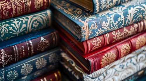 Stacked Vintage Books with ...