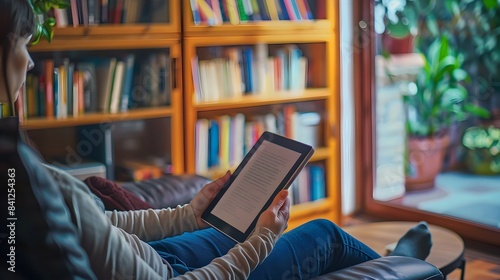 Relaxed Person Reading eBoo...