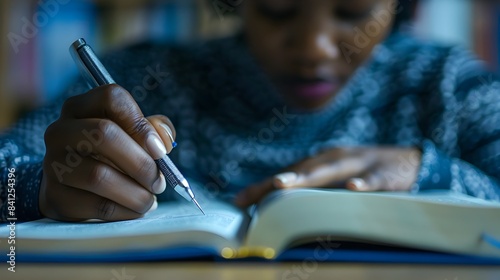 A person deeply engaged in ...