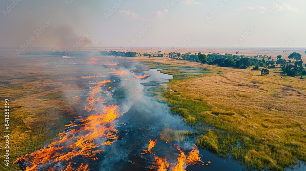 Fire Burns in the Grasslands