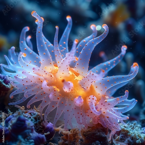 Sea creature colorful closeup