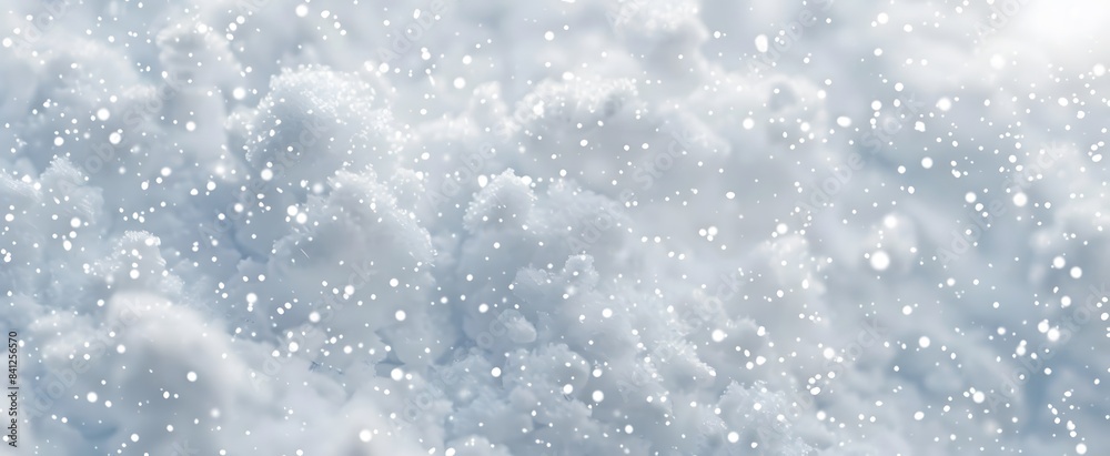 Snowy Background with Falling Snowflakes
