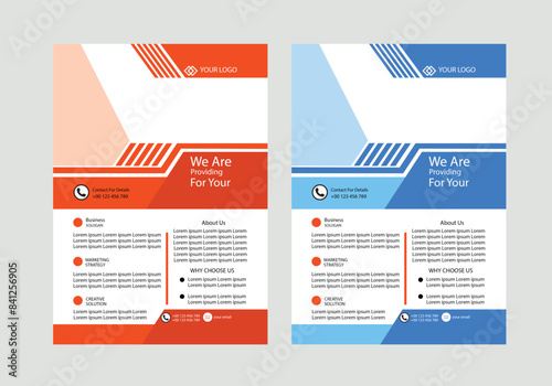 New template corporate flyer design 