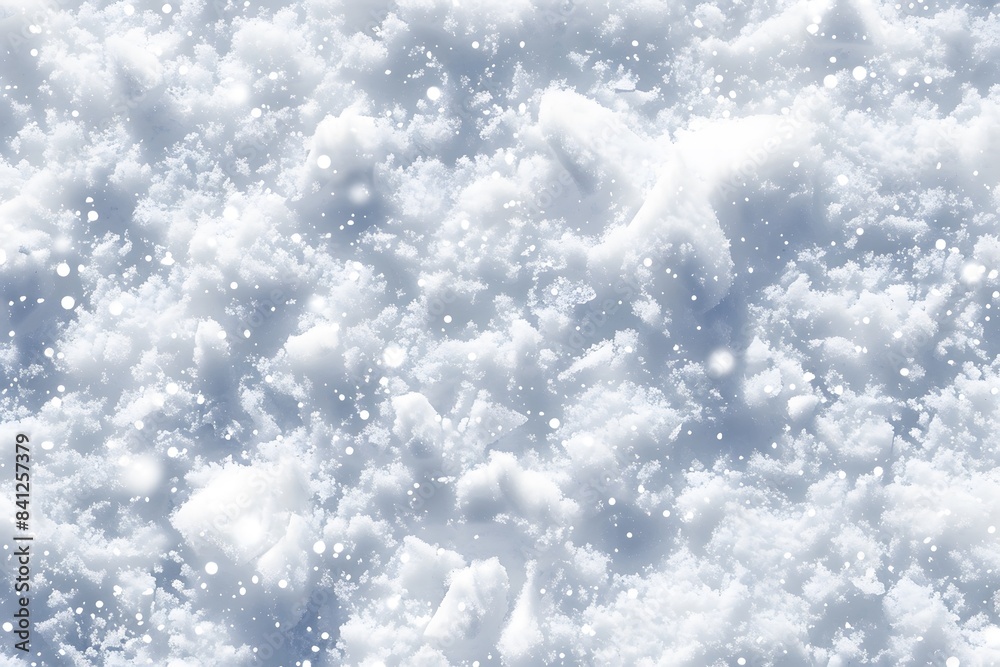 Obraz premium Seamless White Snow Texture - Top View