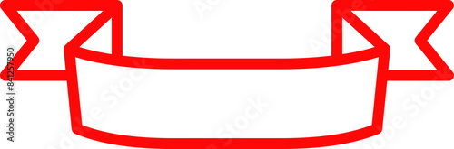 Free Download Ribbon Banner Line Art - GFXLoad