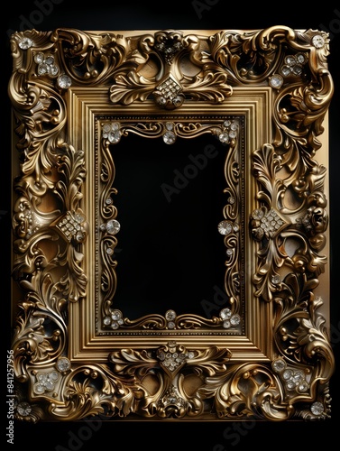 Golden luxury frame mockup © ARTenyo