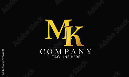 MK Logo, Branding logo, letter logo, clothing logo