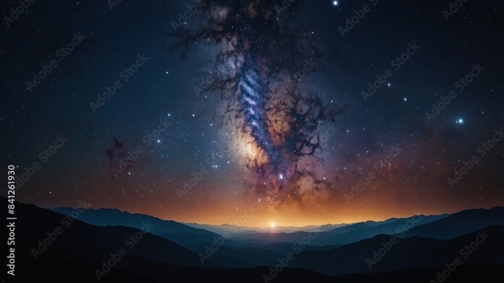 Fototapeta premium galaxy Background Concept Wallpaper with empty copy space for text