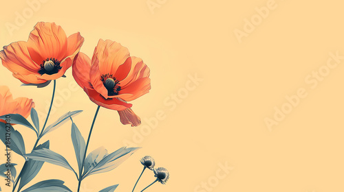 flower elegance sketch outline in flat design top view nature theme water color Splitcomplementary color scheme