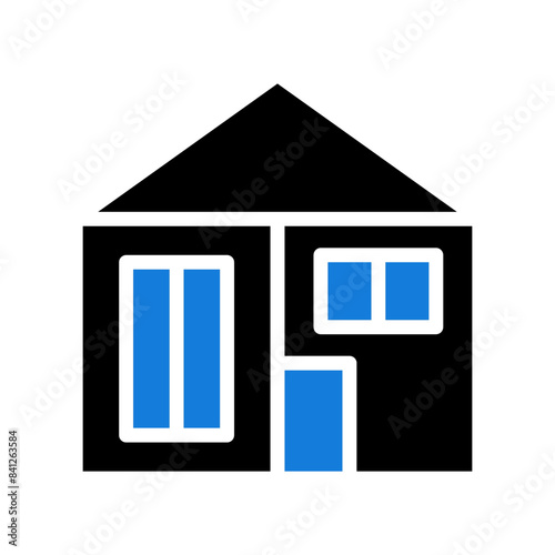 house icon solid blue black