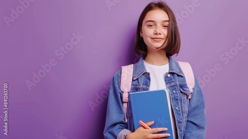 The student with backpack photo