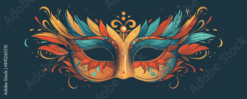 Carnival mask. vector simple illustration