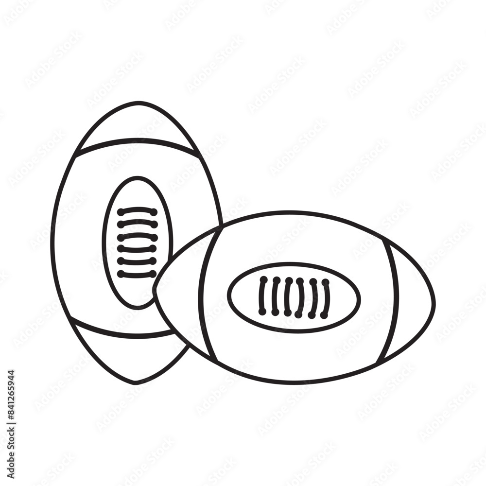 Rugby ball icon design Rugby ball icon design