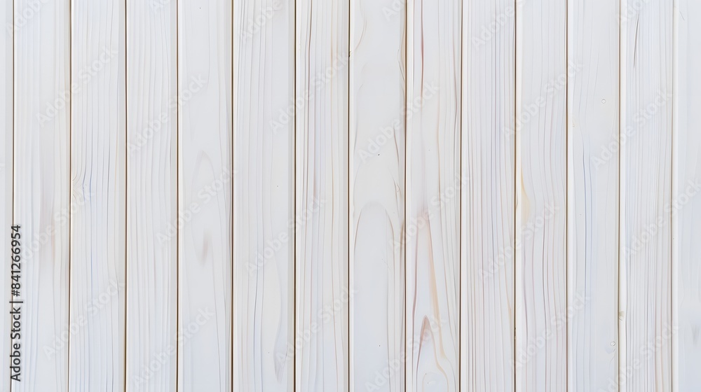 Naklejka premium White Wooden Plank Background Texture