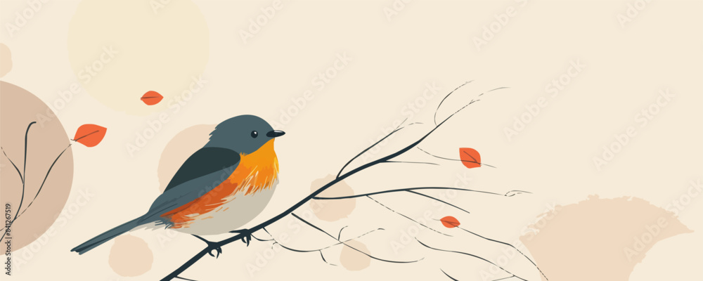 Bird | Minimalist and Simple Line White background - Vector illustration Bird | Minimalist and Simple Line White background - Vector illustration