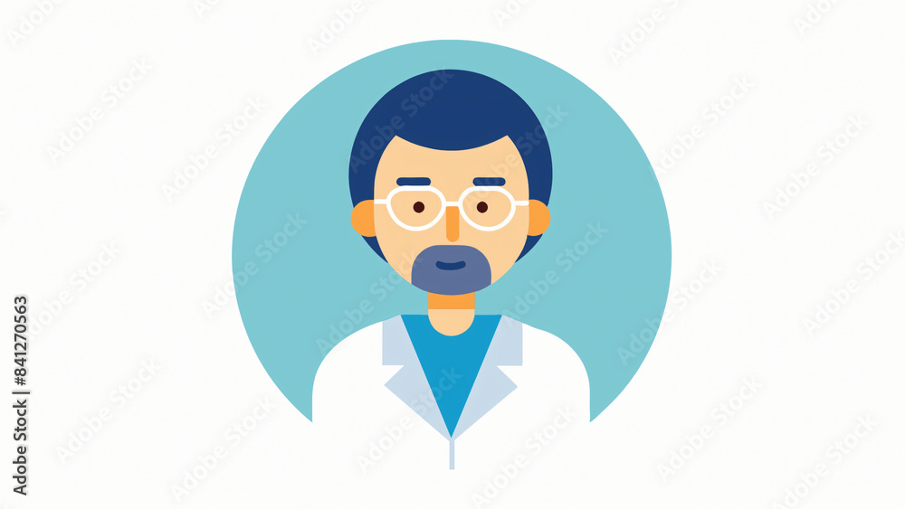 simple scientist cartoon in illustration style simple scientist cartoon in illustration style