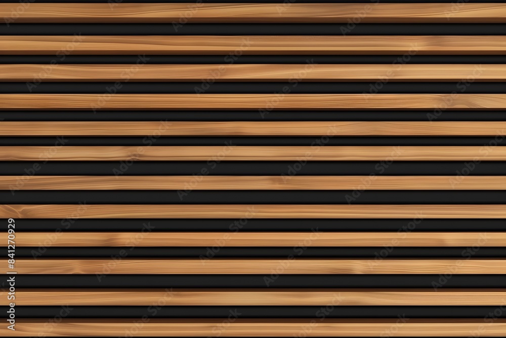 Fototapeta premium Seamless Wooden Slat Texture, Light Brown On Black