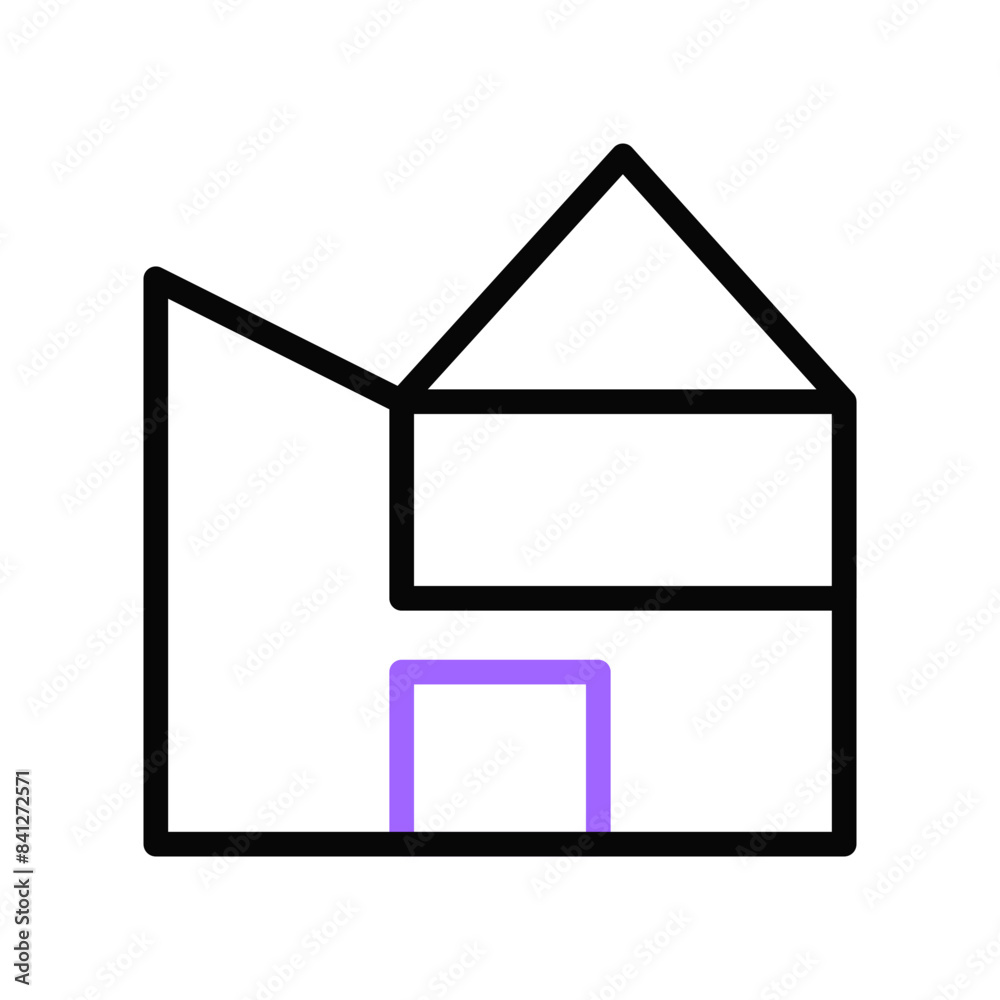 house icon duocolor purple black