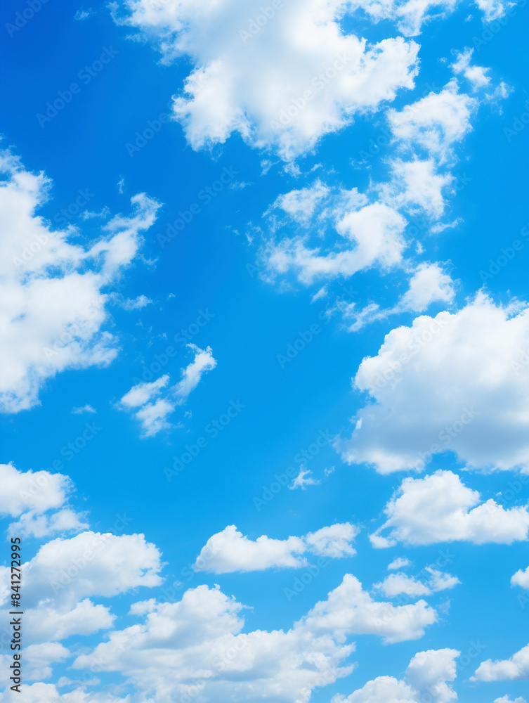 Obraz premium 青空と白い雲 Generative AI