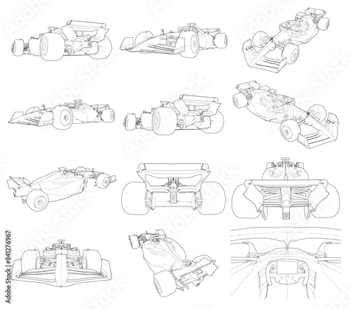 F1 Car Vector Pack - 5