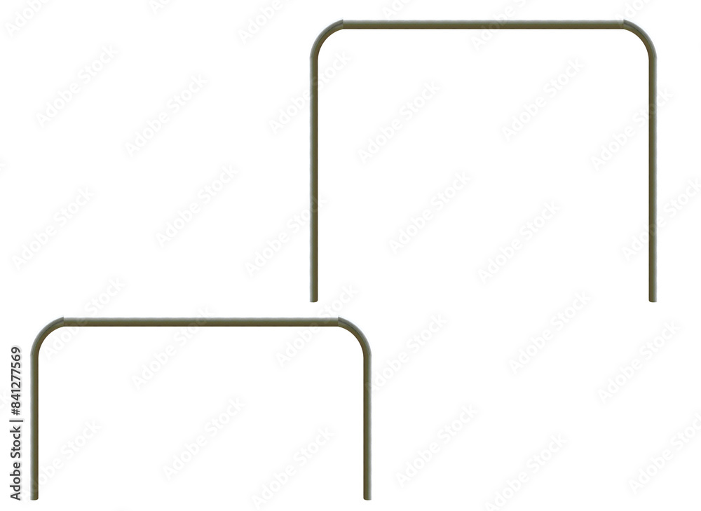 Bent metal pipes - on isolated transparent background. Bent metal pipes - on isolated transparent background.