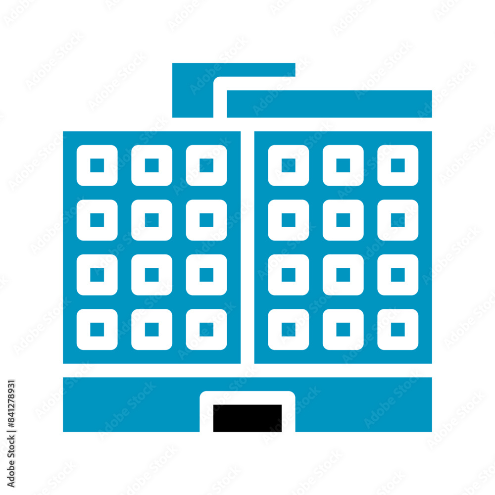Building icon solid blue black Building icon solid blue black