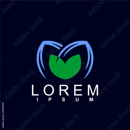 abstract logo design. unique and characterful, geometric abstract logo, modern and cute logo concept