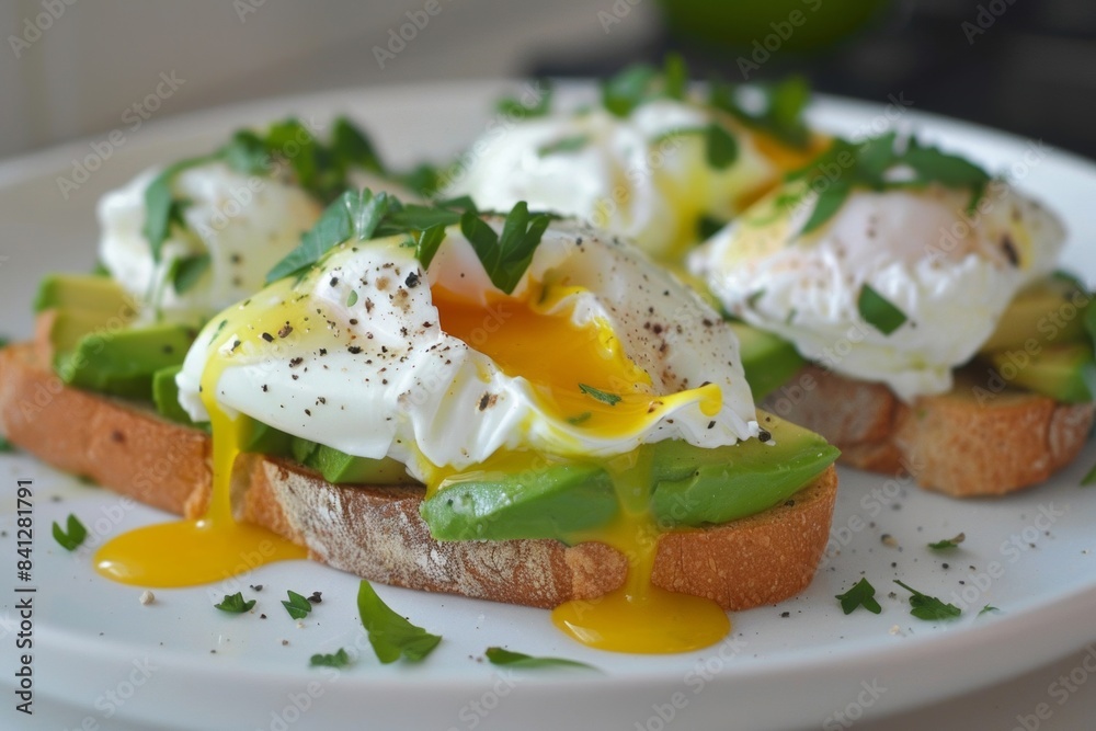 Healthy Avocado Toast with Poached Eggs Healthy Avocado Toast with Poached Eggs
